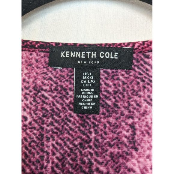 Kenneth Cole Vibrant Pink Wrap Blouse Size‎ Large - Picture 7 of 7